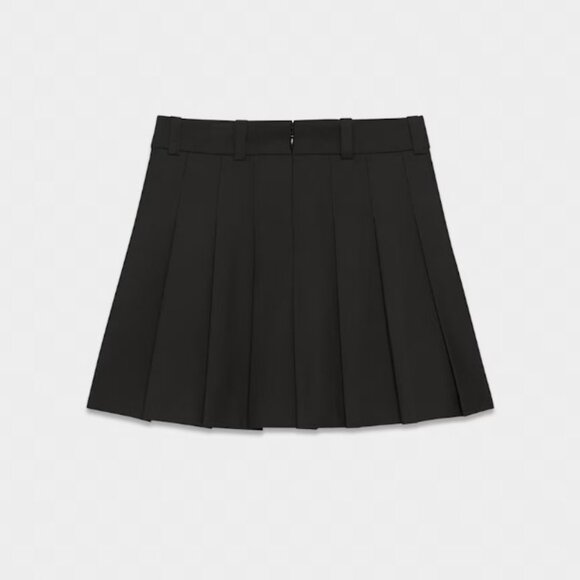 ARITZIA - Sunday Best - Black Olive Micro Pleated High-Waist mini Skirt - Size 4 - Picture 7 of 16